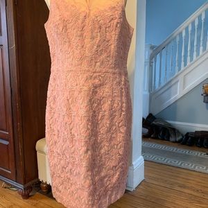 Maggie London Pink Lace overlay cocktail dress Size 16